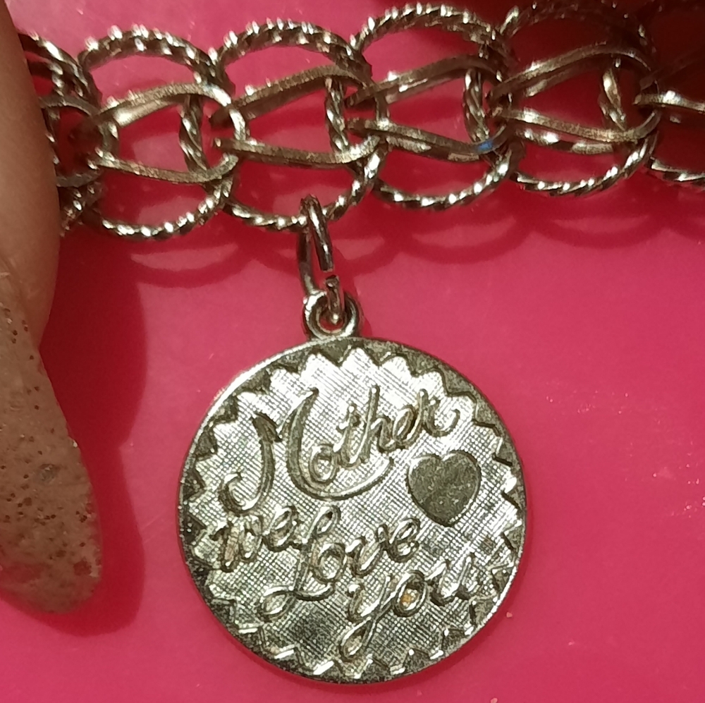 Authentic REMBRANT "Mother We Love You" Solid Sterling Silver Charm Pendant